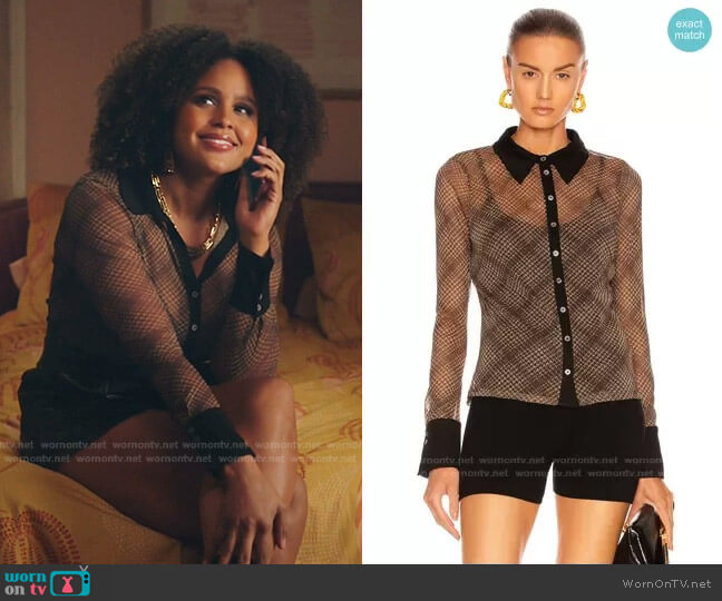 Jonathan Simkhai Tia Shimmer Button Down Top