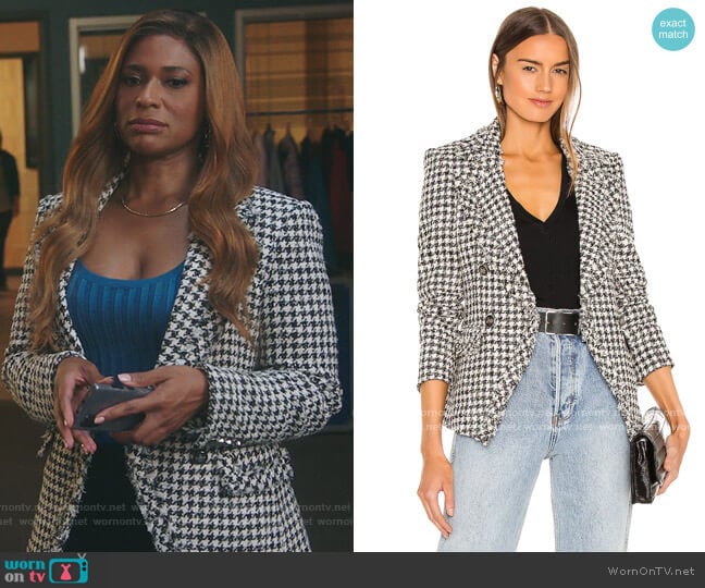 Veronica Beard Taja Jacket worn by Mika (Kimrie Lewis) on Kenan