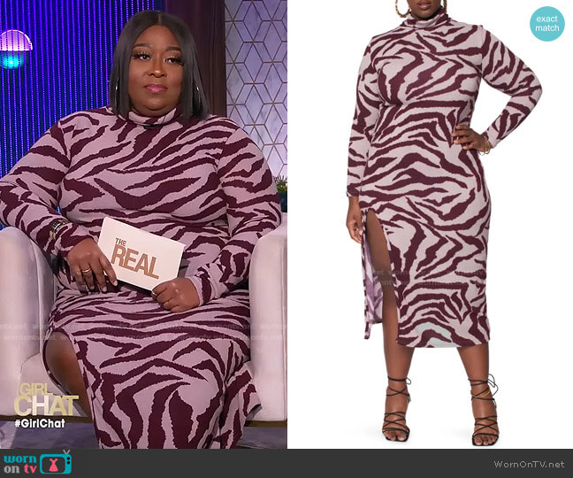 Zelie for She Affluence Long Sleeve Dress worn by Loni Love on The Real