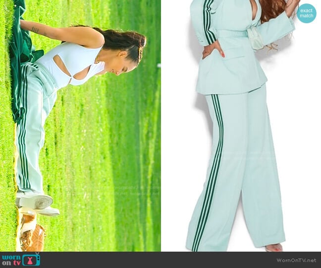 Adidas x Ivy Park Three Striped Suit Pants worn by Amanza Smith on Selling Sunset