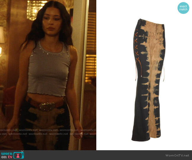 Akna Custom Side Lace Jeans worn by Maddy Perez (Alexa Demie) on Euphoria