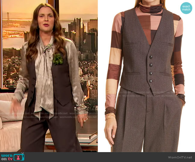 A.L.C. Hadleigh Vest worn by Drew Barrymore on The Drew Barrymore Show
