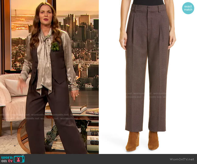 A.L.C. Nielson Straight Leg Pants worn by Drew Barrymore on The Drew Barrymore Show