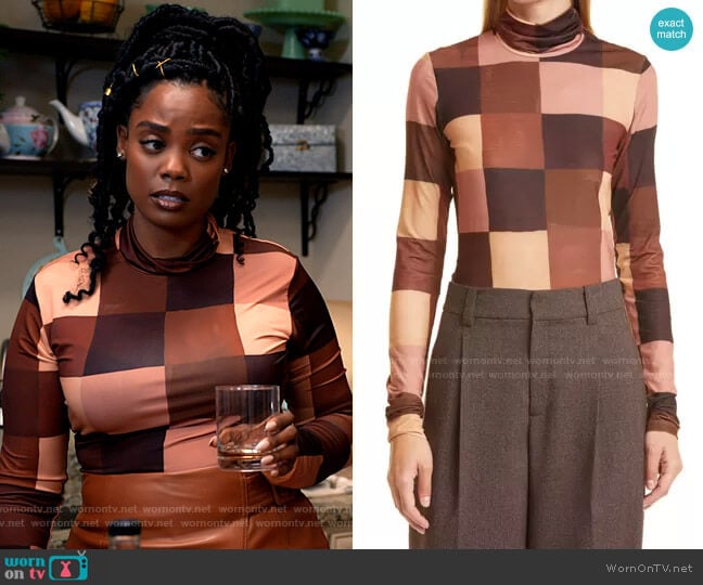 A.L.C. James Top worn by Sabrina Hollins (Novi Brown) on Tyler Perrys Sistas