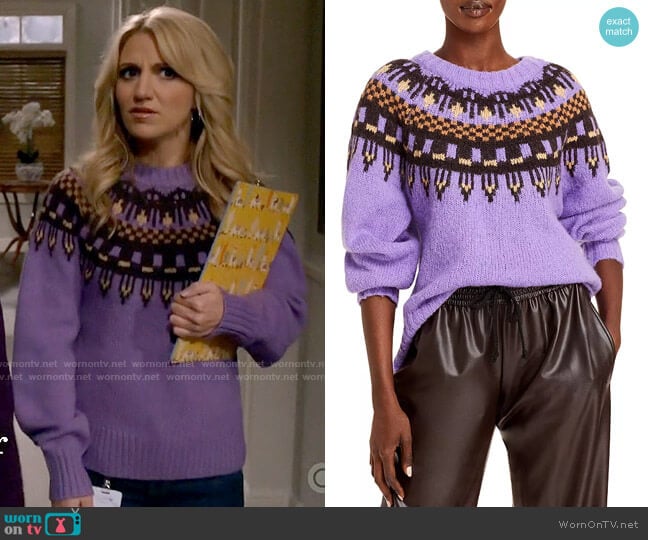 A.L.C. Oakley Sweater worn by Gina Dabrowski (Annaleigh Ashford) on B Positive
