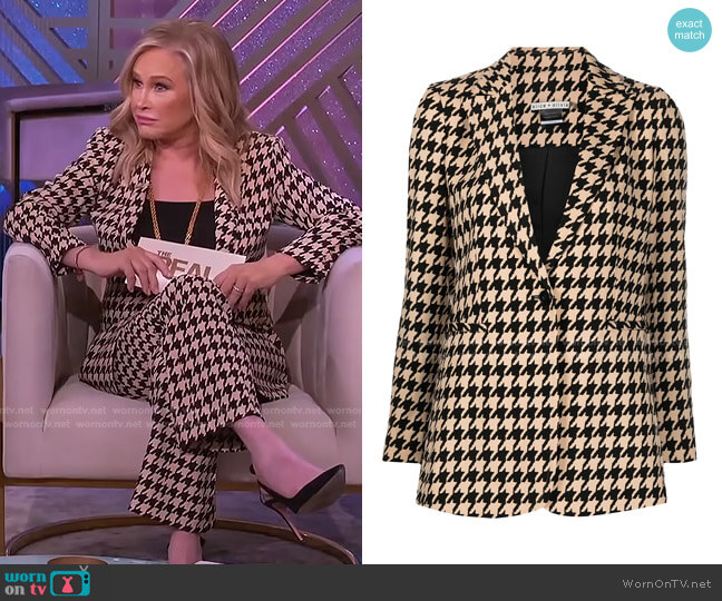 Alice + Olivia Breann Houndstooth Print Blazer