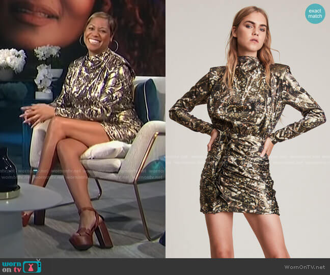All Saints Lilliana Kettu Dress worn by Monique Kelley on E! News