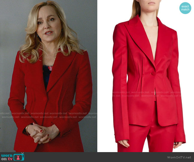 Altuzarra Eleanor Pintuck Blazer worn by Marissa Morgan (Geneva Carr) on Bull