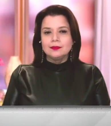 Ana’s black leather top on The View