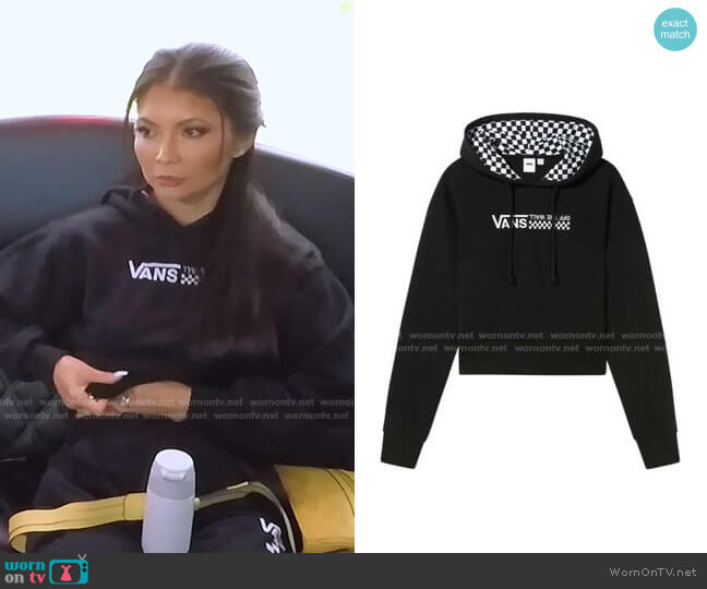 Vans Off The Wall Cropped Hoodie worn by Jennie Nguyen on The Real Housewives of Salt Lake City