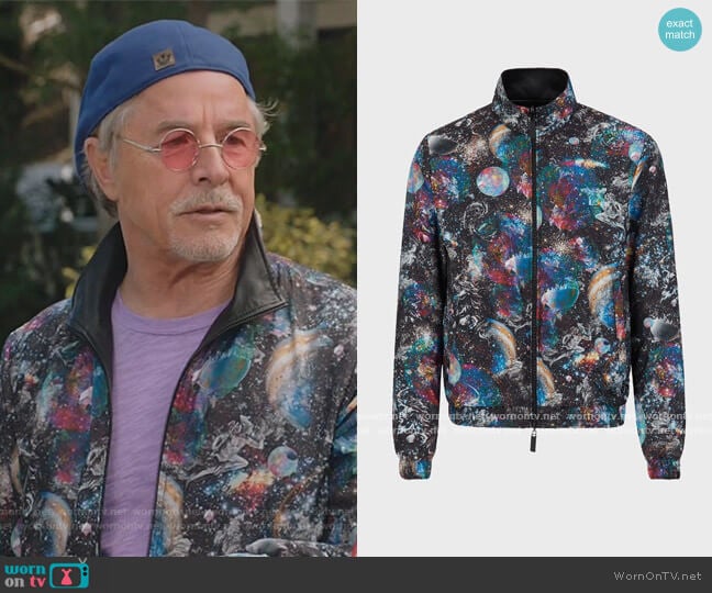 Emporio Armani Surreal nappa-lambskin full-zip reversible blouson worn by Rick (Don Johnson) on Kenan