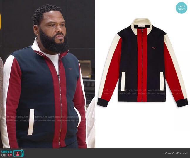 Bally Cotton Color Blocked Jacket worn by Andre Johnson (Anthony Anderson) on Black-ish