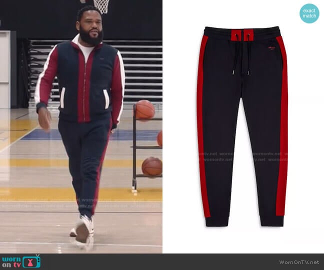 Bally Cotton Color Blocked Sweatpants worn by Andre Johnson (Anthony Anderson) on Black-ish