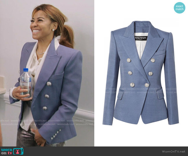 Balmain Double Breasted Blazer worn by Mary Cosby on The Real Housewives of Salt Lake City
