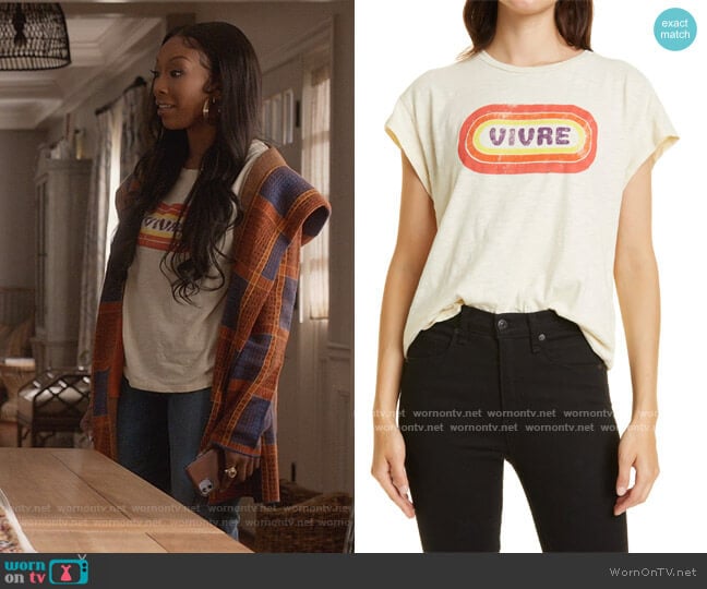 Ba&sh Rooky Graphic Tee worn by Naomi (Brandy Norwood) on Queens