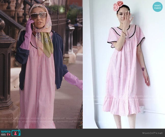 Batsheva Snap House Dress worn by Carrie Bradshaw (Sarah Jessica Parker) on And Just Like That