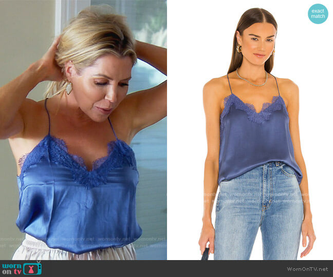Cami NYC Racer Charmeuse Cami worn by Dr. Jen Armstrong on The Real Housewives of Orange County