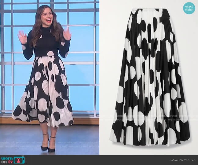 Carolina Herrera Polka Dot Knit Turtleneck