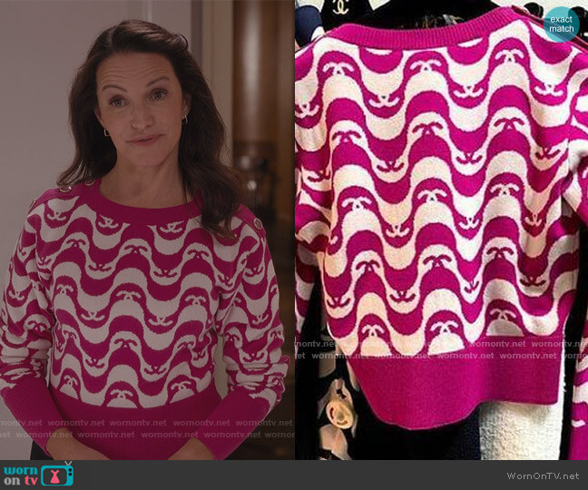 Chanel Vintage Sweater worn by Charlotte York (Kristin Davis) on And Just Like That