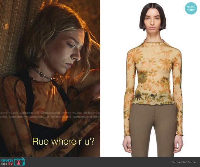 Charlotte Knowles Halcyon Long Sleeve T-Shirt worn by Jules Vaughn (Hunter Schafer) on Euphoria