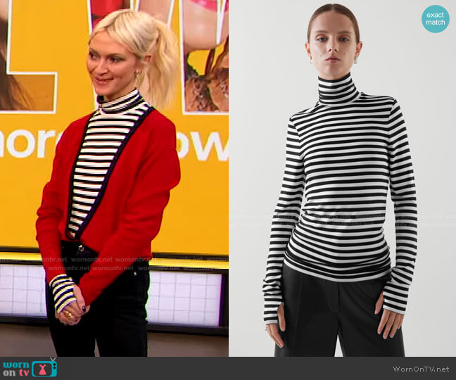 Cos Striped Roll-Neck Top
