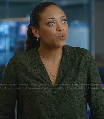 Danny’s green speckled button down shirt on Bull