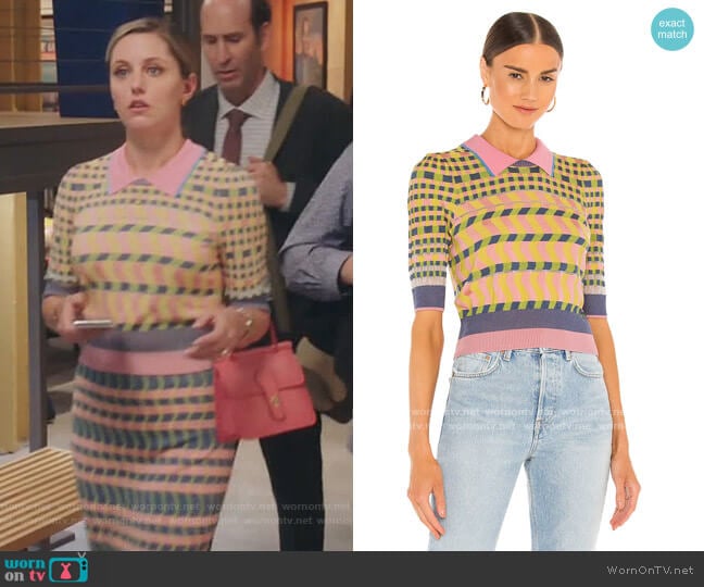 Diane von Furstenberg Jenny Sweater Top worn by Tami (Taylor Louderman) on Kenan