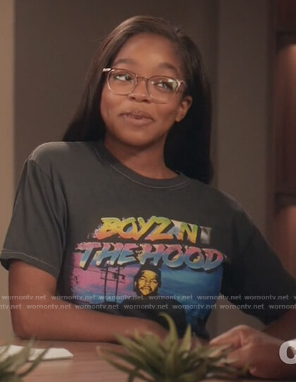 Diane’s black Boyz N The Hood graphic tee on Black-ish