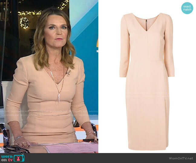 Dolce & Gabbana Longuette V-Neck Dress worn by Savannah Guthrie on Today