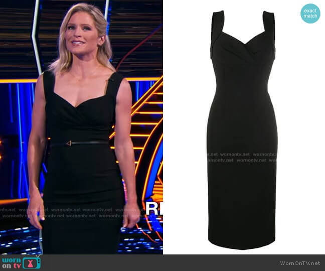 Dolce & Gabbana Sweetheart Neckline Jersey Dress worn by Sara Haines on The Chase