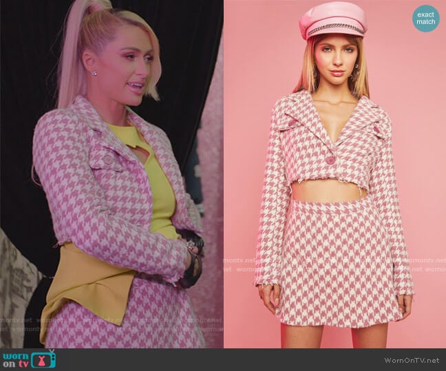 Dolls Kill Walk of Fame Tweed Jacket worn by Paris Hilton on Paris in Love