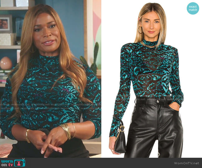 Diane von Furstenberg Remy Top worn by Mika (Kimrie Lewis) on Kenan