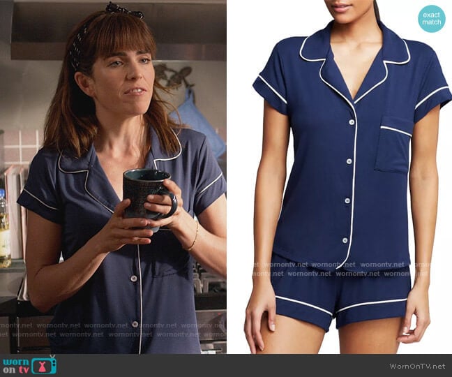 Eberjey Gisele Short Pajamas worn by Marina (Karla Souza) on Home Economics