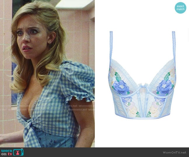 For Love & Lemons Luella Bustier worn by Cassie Howard (Sydney Sweeney) on Euphoria