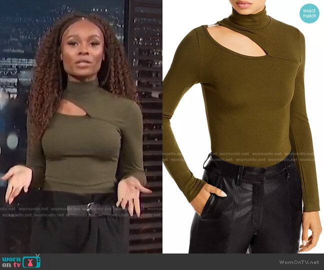 Fore Cutout Turtleneck Top worn by Zuri Hall on Access Hollywood
