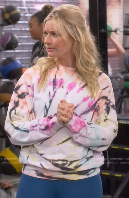 Gemma’s tie dye sweatshirt on The Neighborhood