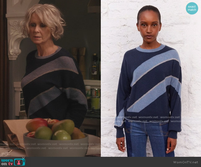 Gerard Darel Lewis Sweater worn by Miranda Hobbs (Cynthia Nixon) on And Just Like That