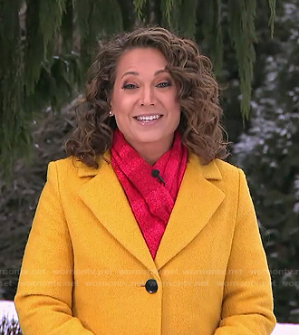 Ginger’s yellow coat on Good Morning America