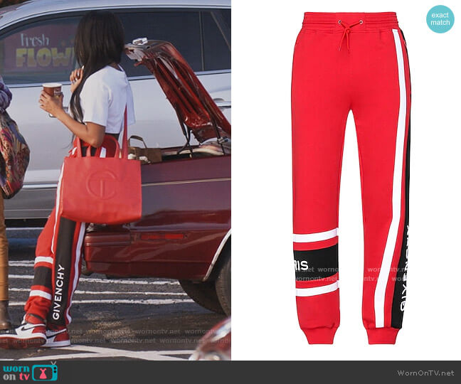 Givenchy Logo Pants worn by Lauren Rice (Pepi Sonuga) on Queens