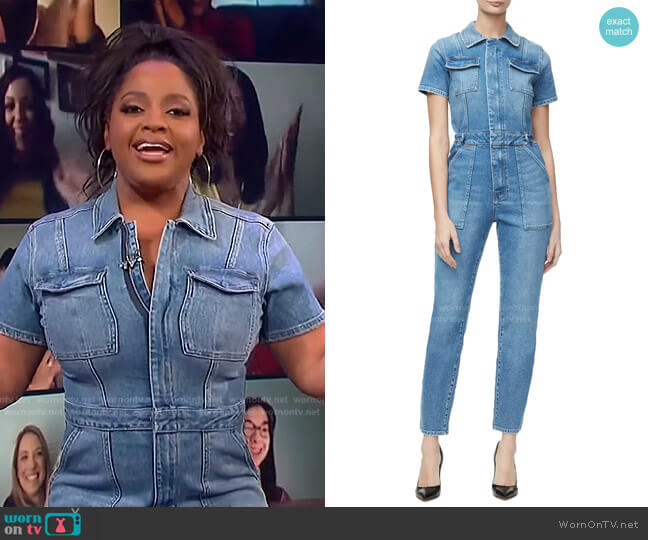 Good American Denim Military Bodycon Jumpsuit