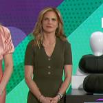 Natalie’s green utility dress on The Talk
