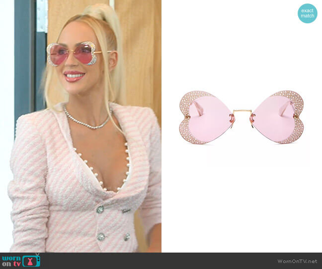 Gucci Hollywood Forever Sunglasses worn by Christine Quinn on Selling Sunset