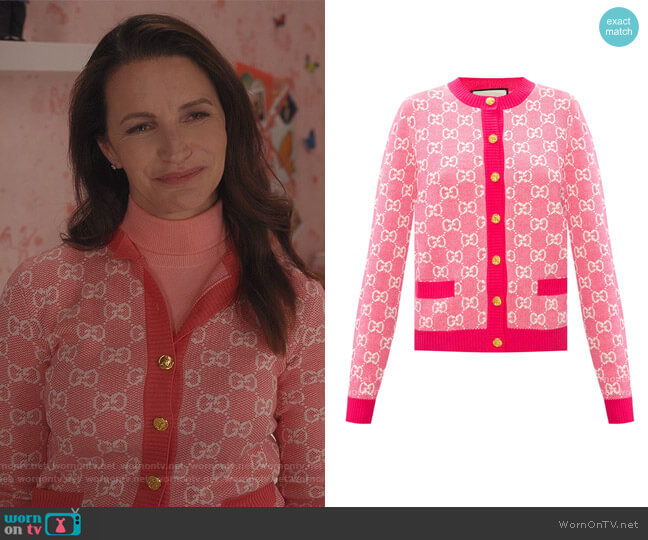 Gucci Cardigan with Pockets worn by Charlotte York (Kristin Davis) on And Just Like That