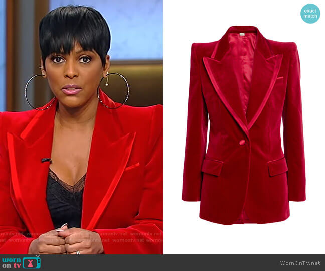 Gucci Velvet blazer worn by Tamron Hall on Tamron Hall Show
