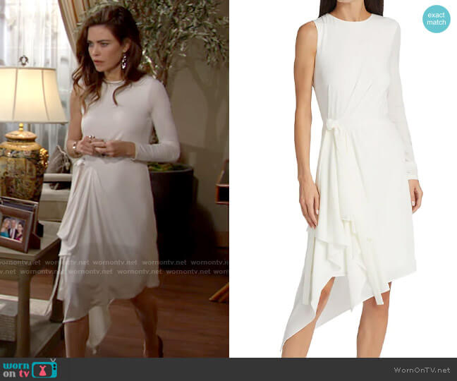 Halston Hayley Dress worn by Victoria Newman (Amelia Heinle) on The Young and the Restless