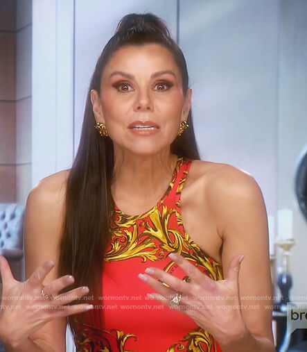 Heather’s red confessional dress on The Real Housewives of Orange County