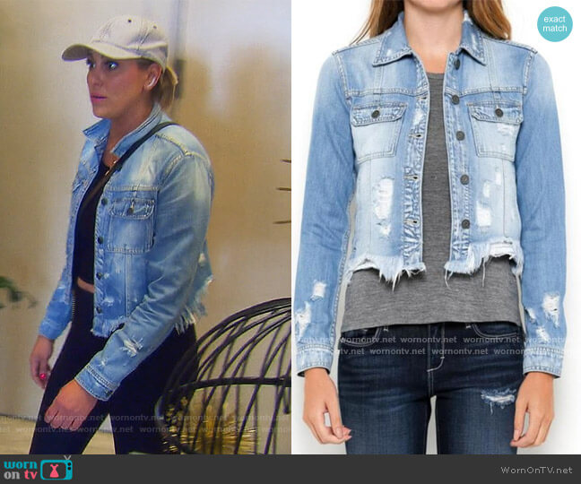 Hidden Jeans Distressed Jean Jacket worn by Gina Kirschenheiter on The Real Housewives of Orange County