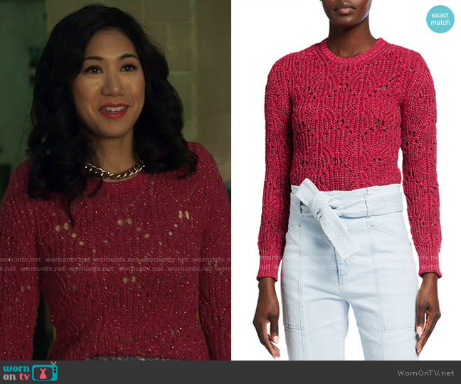 IRO Aryna Sweater worn by Melody Bayani (Liza Lapira) on The Equalizer