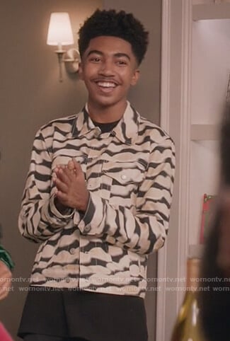 Jack’s zebra stripe jacket on Black-ish