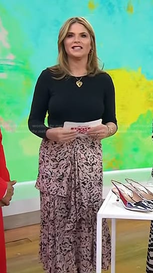 Jenna’s pink printed skirt on Today